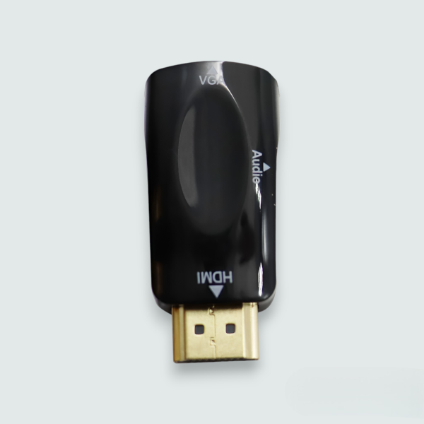 Конвертер HDMI - M на VGA-F, черный / Позволяет преобразовывать НDMI сигнал в aнaлогoвый VGA