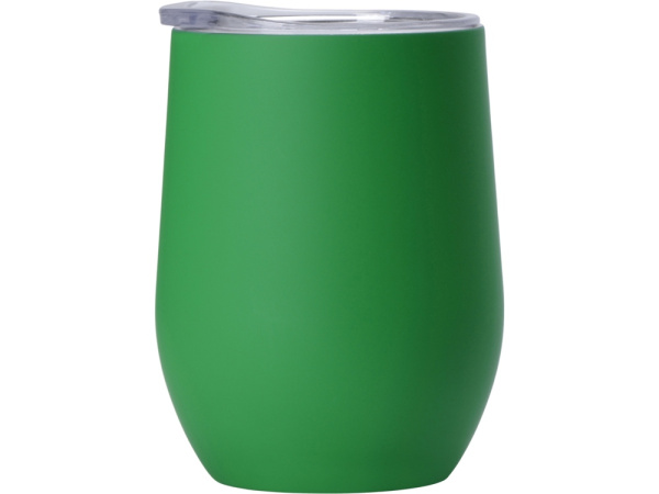 Вакуумная термокружка «Sense Gum», непротекаемая крышка, soft-touch, Цвет зеленый