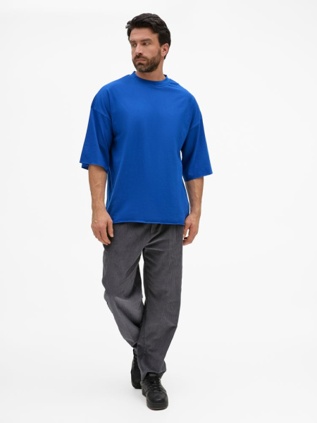 Футболка унисекс оверсайз T1, синяя, XS–XXL