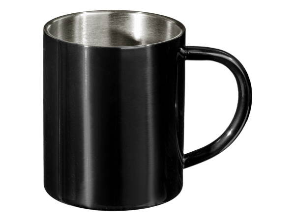 Стальная кружка с двойными стенками «Altai», Цвет черный