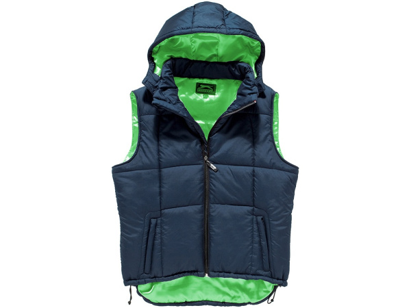 Жилет мужской, Размер S, Цвет темно-синий/зеленое яблоко