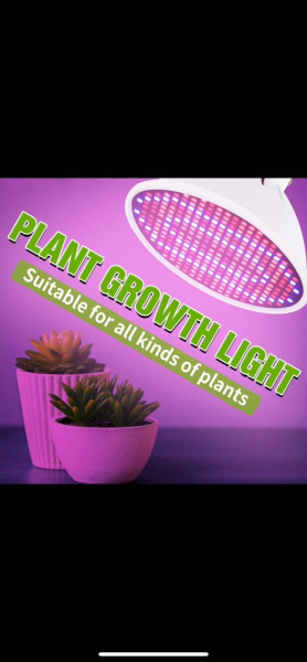 Светодиодная энергосберегающая фитолампа QRCP-00414, фиолетовый свет (цоколь Е27) 50 Вт, для поддержания роста растений, рассады, цветов, микрозелени