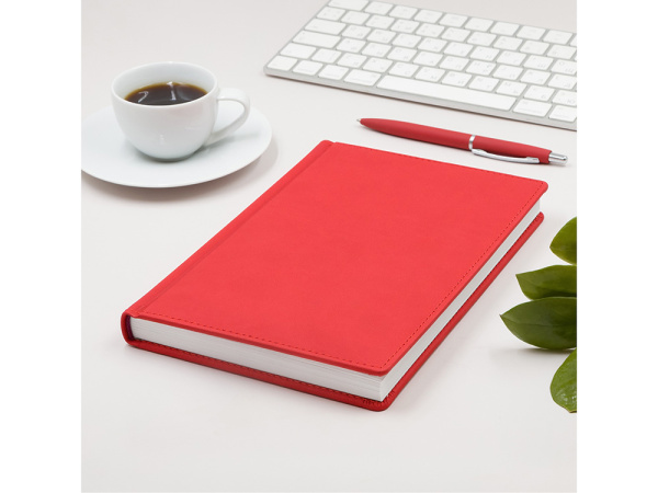 Ежедневник А5 датированный «Velvet» на 2026 год, Цвет красный