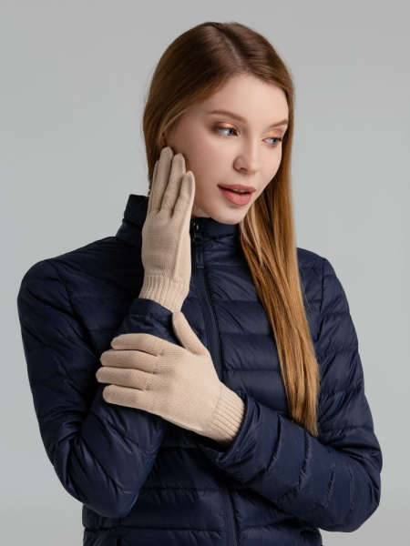 Перчатки Real Talk, бежевые, S–XL