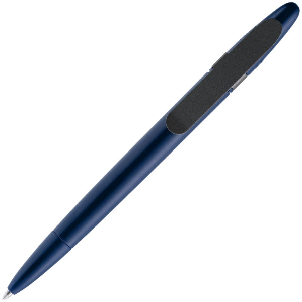 Ручка шариковая Prodir DS5 TSM Metal Clip, синяя с серым, 14,5х1,1 см