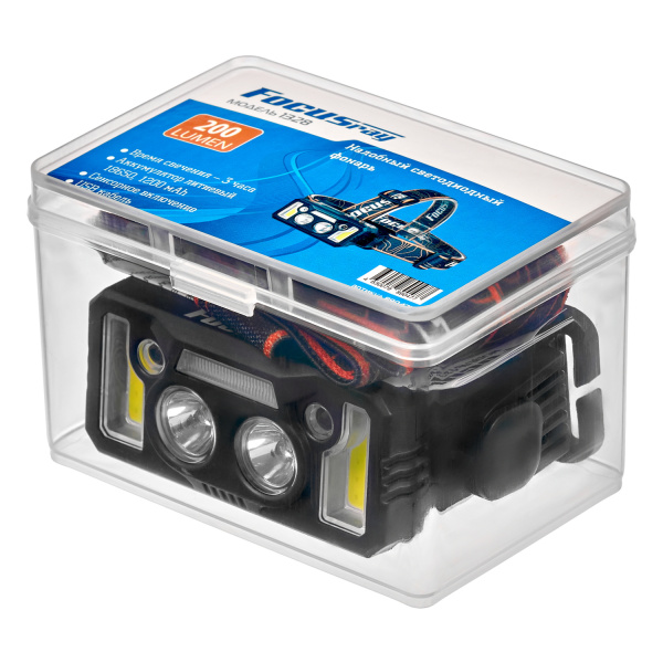 FOCUSray 1328 акку 18650 1200мАН 200 люмен,цифровой дисплей,сенсор,USB кабель 1/180, шт