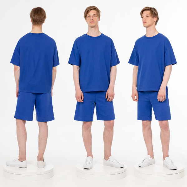 Футболка унисекс оверсайз T3, синяя, XS–XXL