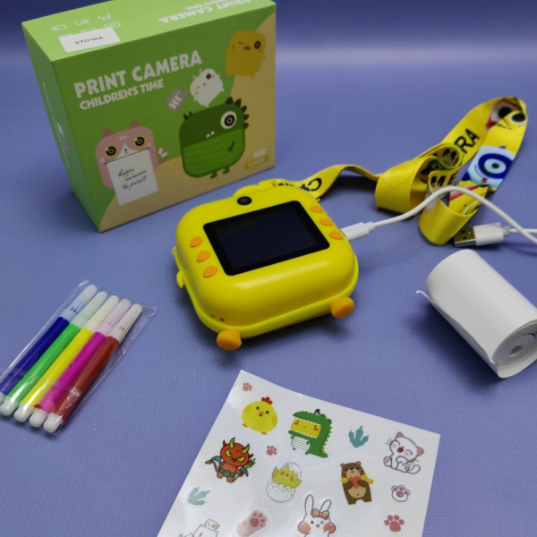 Детский фотоаппарат мгновенной термопечати Children’s Time Print Camera (фото, видео, поддержка SD-card до 32 Gb)