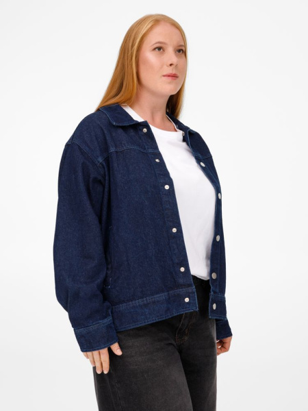 Куртка джинсовая O1, черная, XS–4XL