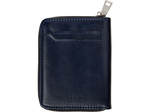 Картхолдер на молнии для 8 карт с RFID-защитой «Fabrizio», Цвет синий