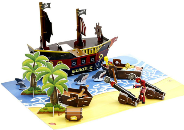 Анимационная студия Пиратский корабль StikBot (Стикбот) Movie Set Pirate Scene