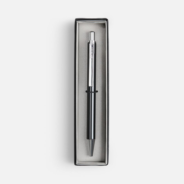 Ручка шариковая Arvent Glossy в футляре, черная