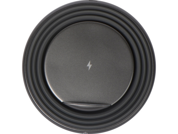 Беспроводное зарядное устройство «Hybrid» с ночником , Цвет серый