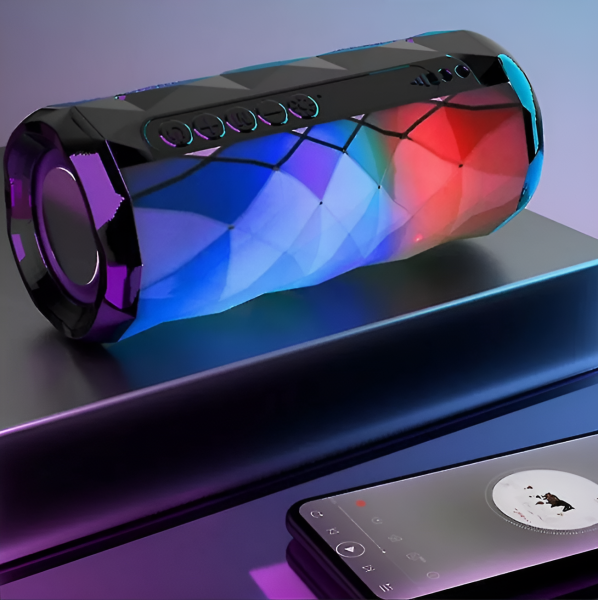 Портативная беспроводная колонка TG-167, Bluetooth, подсветка, защита от влаги, цвет в ассортименте / Яркий звук с атмосферной подсветкой