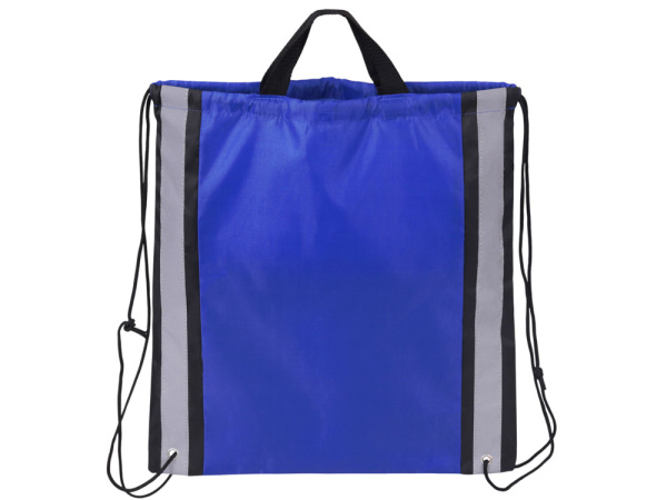 Рюкзак-мешок «Savy» со светоотражающими полосами по бокам, Цвет синий