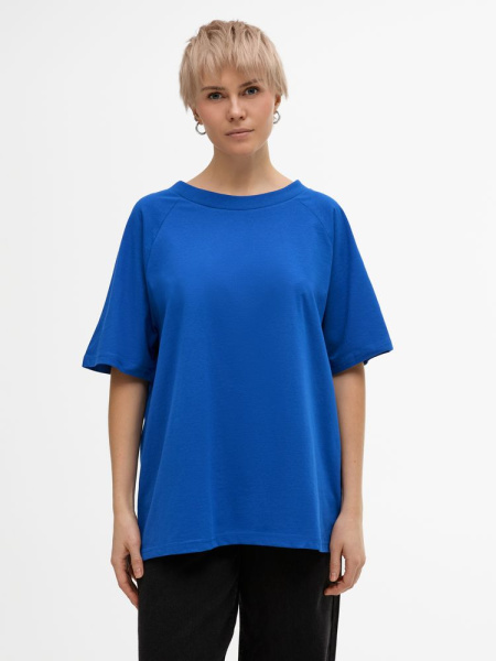 Футболка унисекс оверсайз T2, синяя, XS–XXL