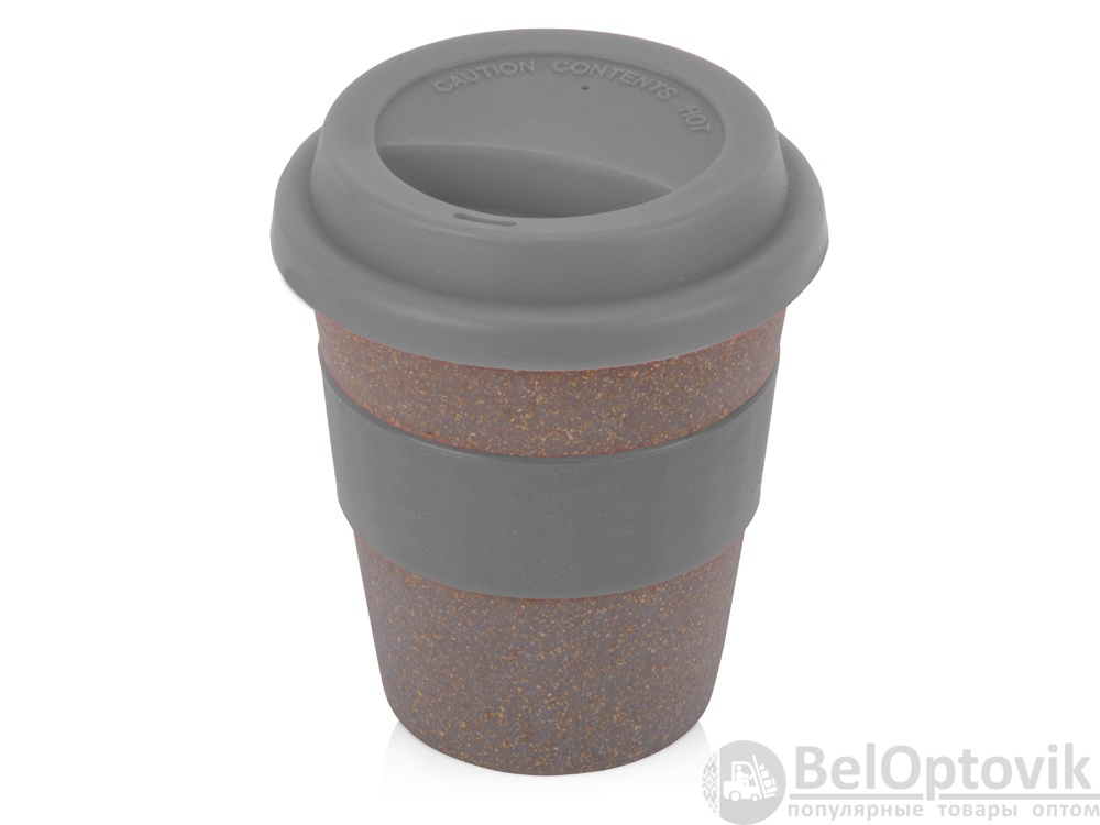 Стакан из бамбукового волокна «Café», Цвет серо-коричневый/серый