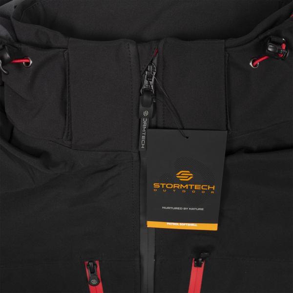 Куртка софтшелл мужская Patrol, черная с синим, S–3XL