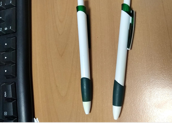 Ручка пластиковая шариковая «Соната», Цвет белый/зеленый