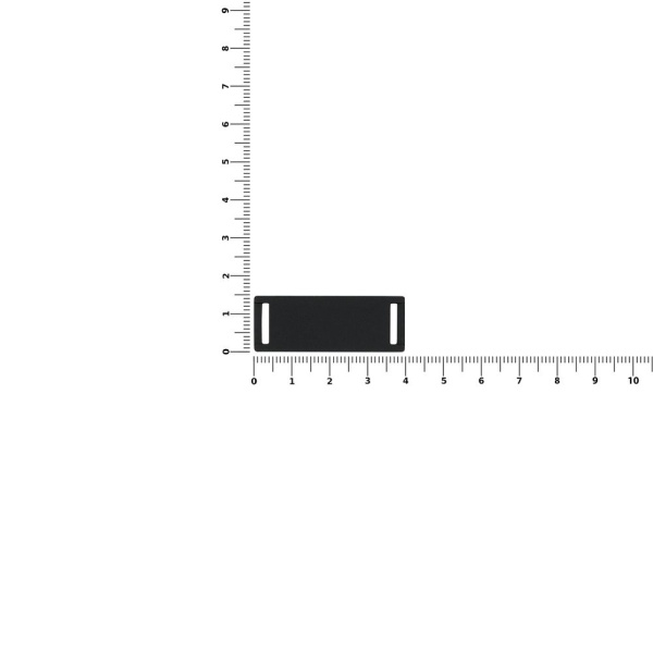 Лейбл из ПВХ Kova, черный, 1,5х4х0,2 см