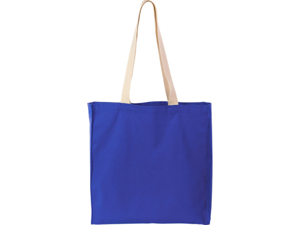 Сумка «Donny» из  хлопка 250г/м2 с донной складкой и парусиновыми ручками, Цвет синий