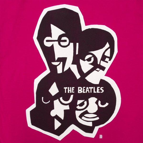 Футболка женская «Меламед. The Beatles», ярко-розовая (фуксия), S–XL