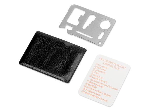 Мультиинструмент в чехле «Helper mini», Цвет серебристый, черный