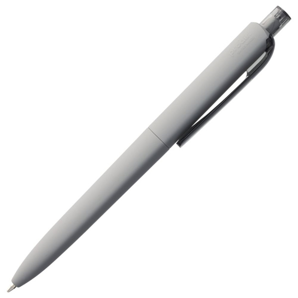 Ручка шариковая Prodir DS8 PRR-T Soft Touch, серая, 14х1,1 см