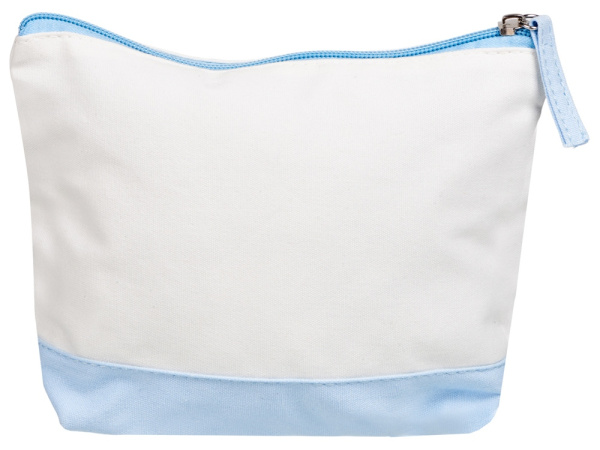 Косметичка хлопковая «Cotton», Цвет белый/голубой