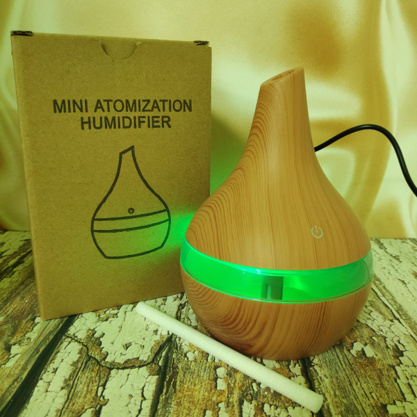 Увлажнитель (аромадиффузор) воздуха Mini Atomization Humidifier, с разноцветной подсветкой ,300 ml, 220V