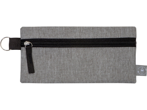 Пенал «Holder» из переработанного полиэстера RPET, Цвет серый/черный