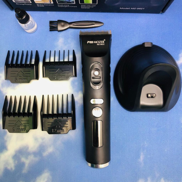 Профессиональный триммер для стрижки волос, бороды, усов Hair Clipper PRO MOZER MZ-9821 (LED-индикат