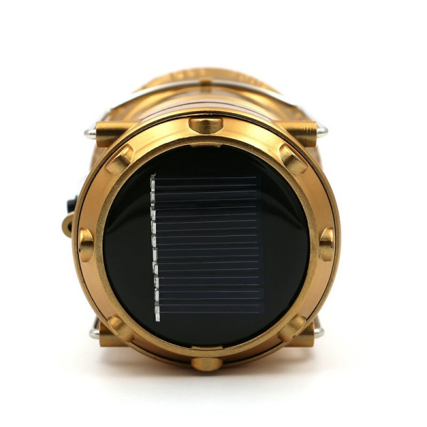 Кемпинговый фонарь с солнечной батареей Mini HL-5700T Золотой