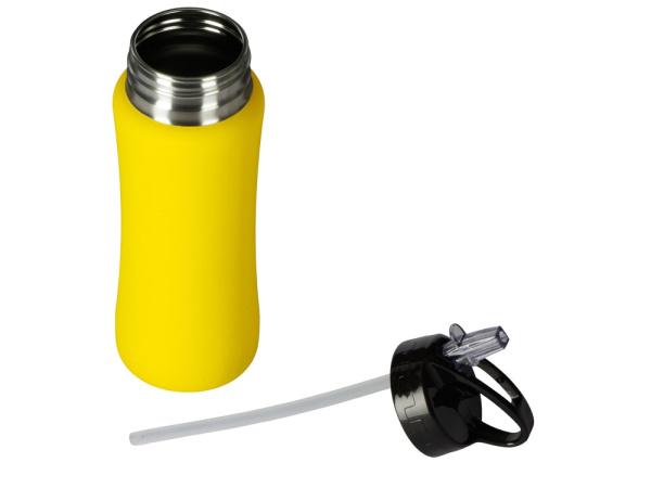 Бутылка для воды "Bottle C1", сталь, soft touch, 600 мл, Цвет желтый