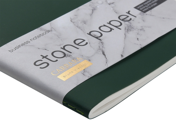 Тетрадь с каменной бумагой А5 «Carrara», Цвет зеленый