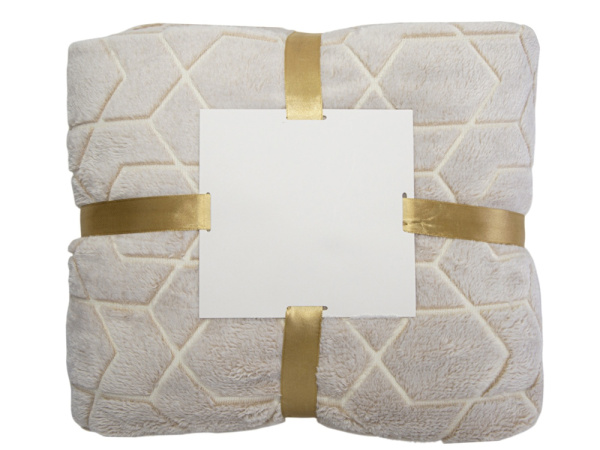 Светящийся в темноте плед «Lattice», Цвет бежевый