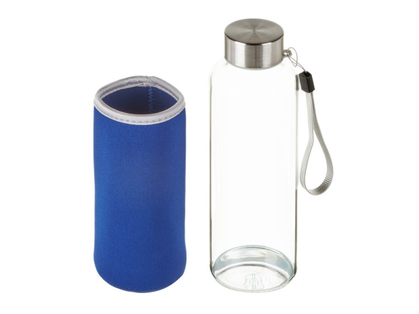 Бутылка для воды «Pure» c чехлом, Цвет прозрачный, темно-синий