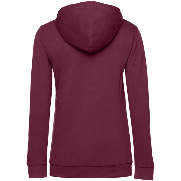 Толстовка с капюшоном женская Hoodie, бордовая, XS–XXL