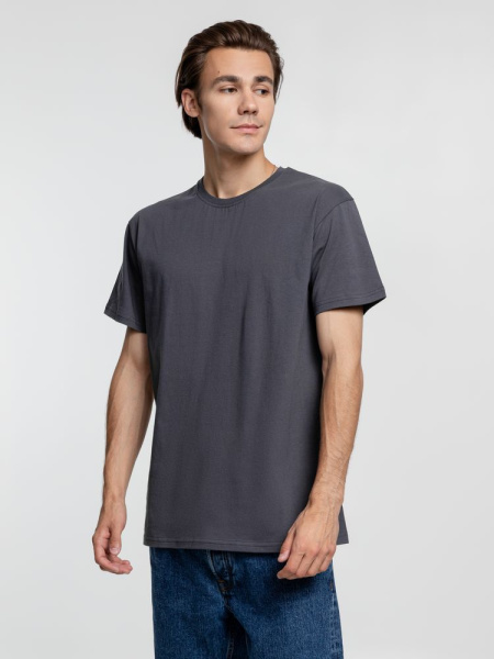 Футболка унисекс T-Bolka 160, темно-серая (графит), XS–5XL