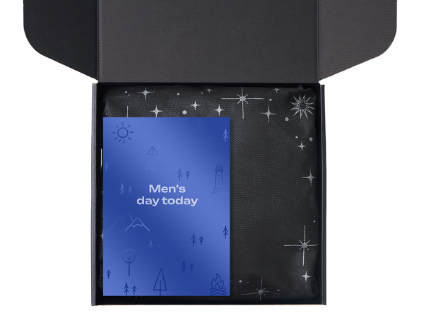 Подарочный набор «Re:m. Step»  с термосом, перчатками и сумкой, Цвет серебристый