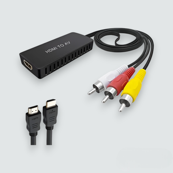 Кабель-конвертер H77 HDMI to AV 4K, 1800 mm / Позволяет использовать простое подключение мультимедийного ПК к телевизору