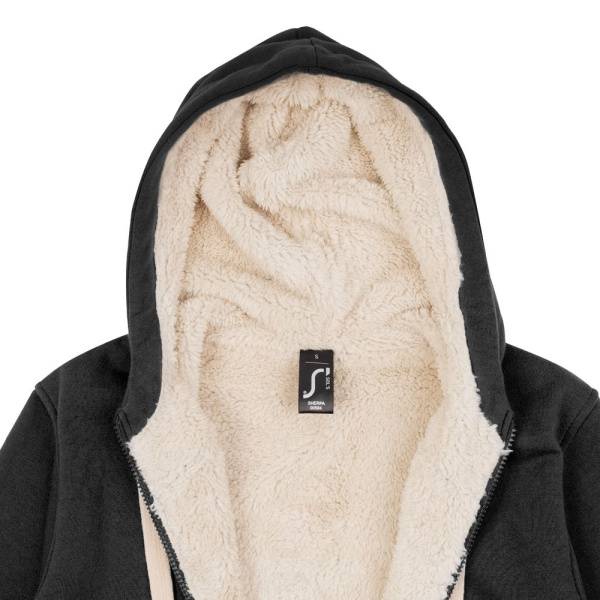Толстовка унисекс на молнии Sherpa 280, черная, XXS–XXL