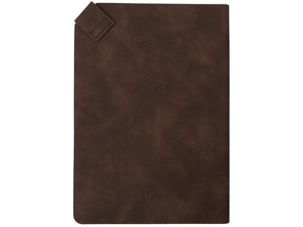 Блокнот А5 с магнитным клапаном в гибкой обложке «Chaplin», Цвет шоколадный
