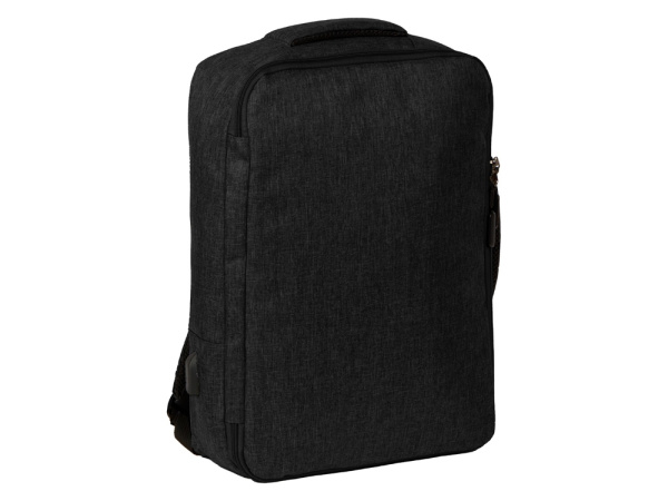 Рюкзак-трансформер «Turnover» для ноутбука 15" из переработанного пластика, Цвет черный