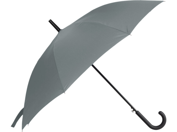 Зонт-трость Reviver с куполом из переработанного пластика, Цвет серый