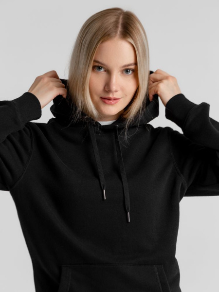 Толстовка с капюшоном унисекс King, черная, XS–4XL