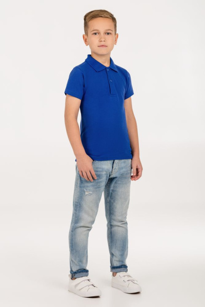 Рубашка поло детская Virma Kids, ярко-синяя, 6–14 лет