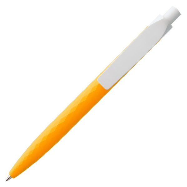 Ручка шариковая Prodir QS01 PMP-P, оранжевая с белым, 14х1 см
