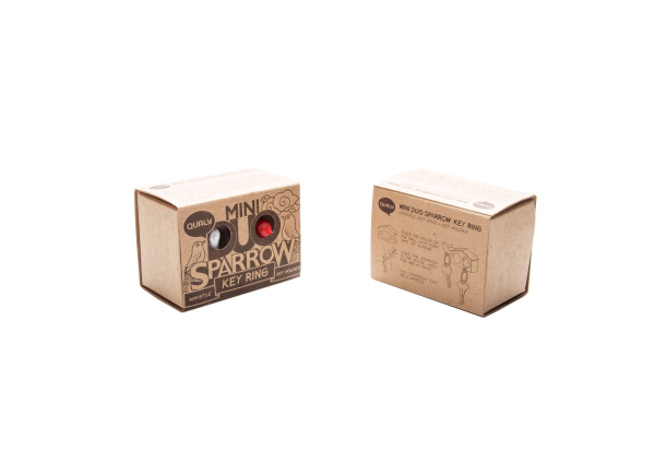 Держатель и брелок для ключей двойной Mini Duo Sparrow бело-салатовый