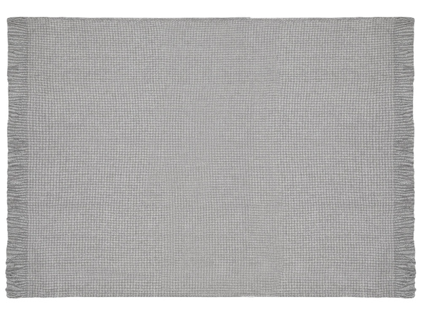 Плед акриловый «Harp» 180 х 130 см, Цвет белый, холодный серый